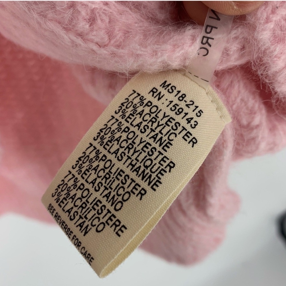 FRNCH Neola Oversized Mock Neck Sweater Light Pink - Picture 6 of 6